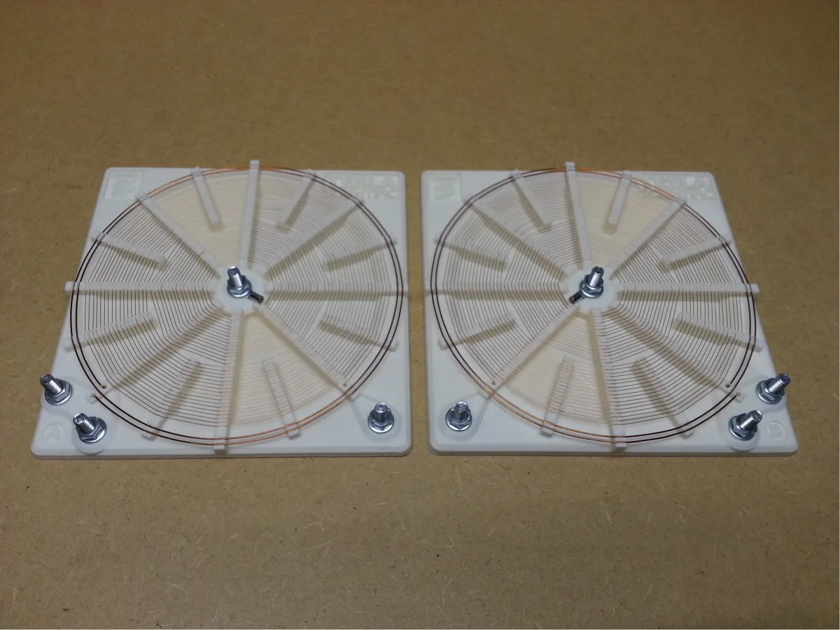 Coils A and B after winding