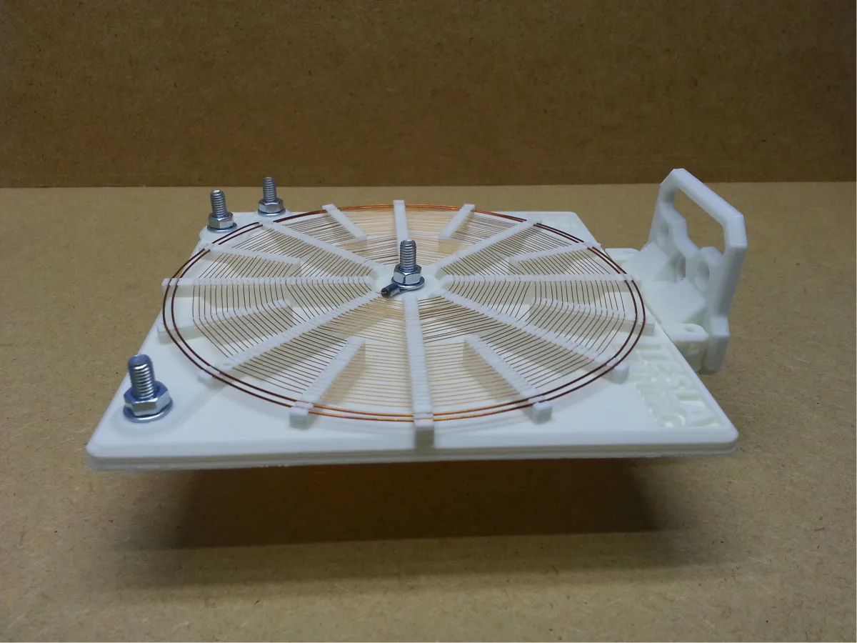 Coil with stand in horizontal position for mounting on wall
