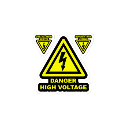 Danger High Voltage Stickers (3" x 3")