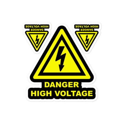 Danger High Voltage Stickers (4" x 4")