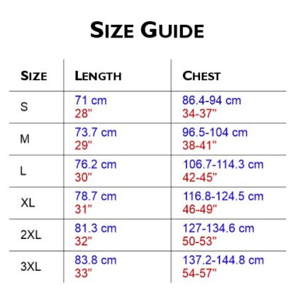 T-Shirts Size Guide