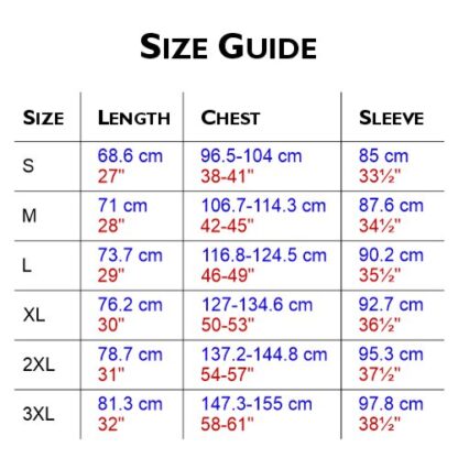 Hoodies Size Guide