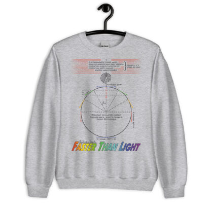 Nikola Tesla Sweatshirt - Faster Than Light (Sport Grey)