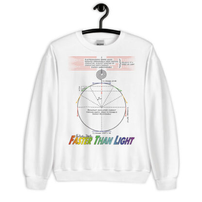 Nikola Tesla Sweatshirt - Faster Than Light (White)