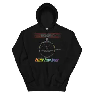 Nikola Tesla Hoodie - Faster Than Light (Black)