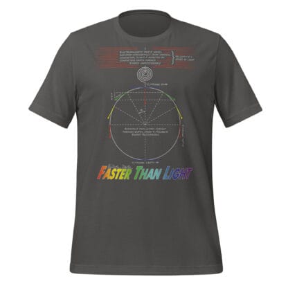 Nikola Tesla T-Shirt - Faster Than Light (Asphalt)