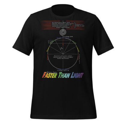 Nikola Tesla T-Shirt - Faster Than Light (Black)