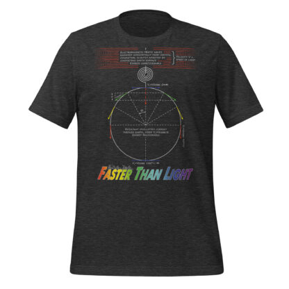 Nikola Tesla T-Shirt - Faster Than Light (Dark Grey Heather)