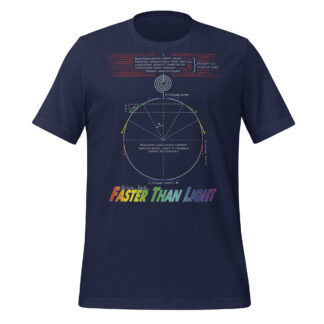 Nikola Tesla T-Shirt - Faster Than Light (Navy)