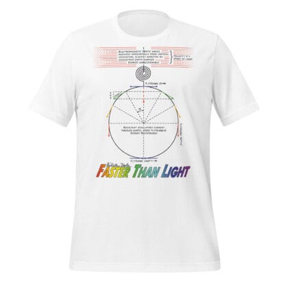 Nikola Tesla T-Shirt - Faster Than Light (White)